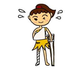 Primitive man girl Uhoko chan sticker #5491246