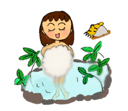 Primitive man girl Uhoko chan sticker #5491255