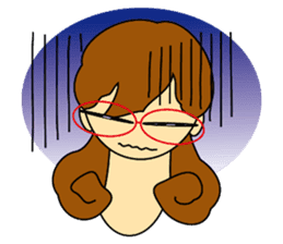 Kashiko is working lady sticker #5493274