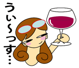 Kashiko is working lady sticker #5493292