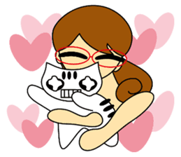 Kashiko is working lady sticker #5493296