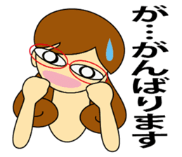 Kashiko is working lady sticker #5493299