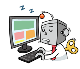 Salary robot sticker #5493537