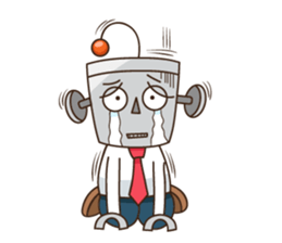 Salary robot sticker #5493541
