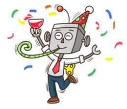 Salary robot sticker #5493547