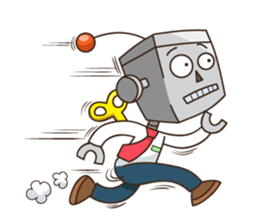 Salary robot sticker #5493551