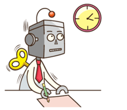 Salary robot sticker #5493555