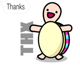 The balloon sticker of KAMEtan(English) sticker #5494424