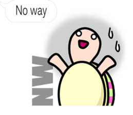 The balloon sticker of KAMEtan(English) sticker #5494443