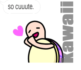 The balloon sticker of KAMEtan(English) sticker #5494449