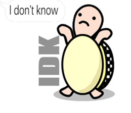 The balloon sticker of KAMEtan(English) sticker #5494452