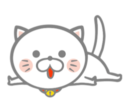 White round kitten sticker #5496790