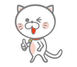 White round kitten sticker #5496803