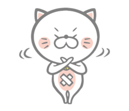 White round kitten sticker #5496806