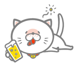 White round kitten sticker #5496812