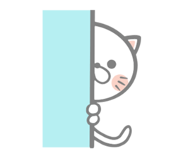 White round kitten sticker #5496813