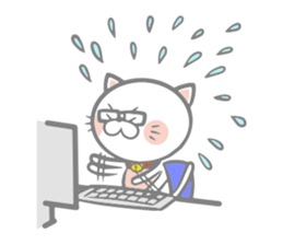 White round kitten sticker #5496816