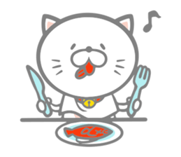 White round kitten sticker #5496818
