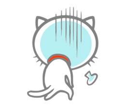 White round kitten sticker #5496820