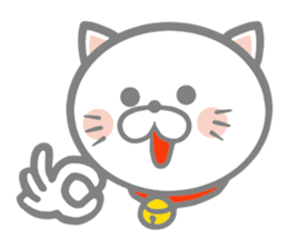 White round kitten sticker #5496823