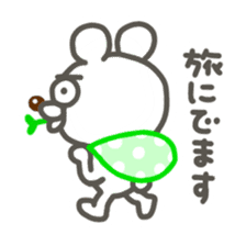 Semitransparent bear and cat sticker #5500881