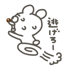 Semitransparent bear and cat sticker #5500885