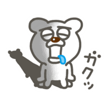 Semitransparent bear and cat sticker #5500897