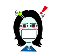 Mouth tear woman Akemi sticker #5501422