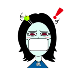 Mouth tear woman Akemi sticker #5501422