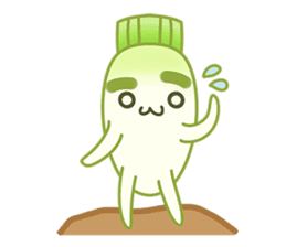 Uncle Ro-Big radish 1:Continuous action sticker #5501783