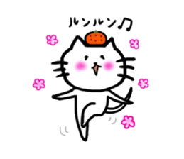 orange and cat sticker #5502749