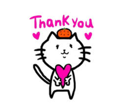 orange and cat sticker #5502753