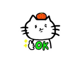 orange and cat sticker #5502760