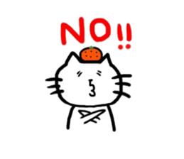 orange and cat sticker #5502761