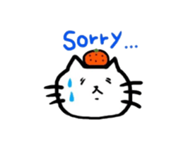 orange and cat sticker #5502763