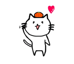 orange and cat sticker #5502765