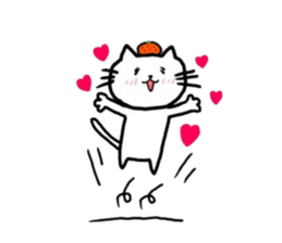 orange and cat sticker #5502767