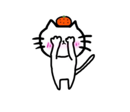 orange and cat sticker #5502768