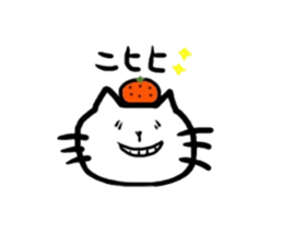 orange and cat sticker #5502769