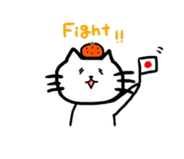 orange and cat sticker #5502770