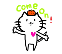 orange and cat sticker #5502772