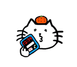 orange and cat sticker #5502773