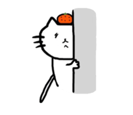 orange and cat sticker #5502777