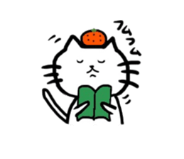 orange and cat sticker #5502778