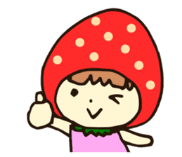 Strawberry boy & girl, Berry & Straw sticker #5505228