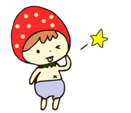 Strawberry boy & girl, Berry & Straw sticker #5505257