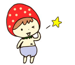 Strawberry boy & girl, Berry & Straw sticker #5505257