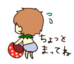 Strawberry boy & girl, Berry & Straw sticker #5505265