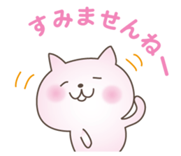 Pink Little Rabbit Yurukoro sticker #5506190