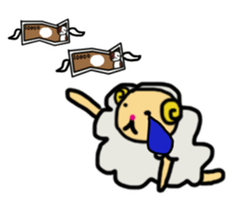 A sheep and cat and rabbit2 sticker #5506273